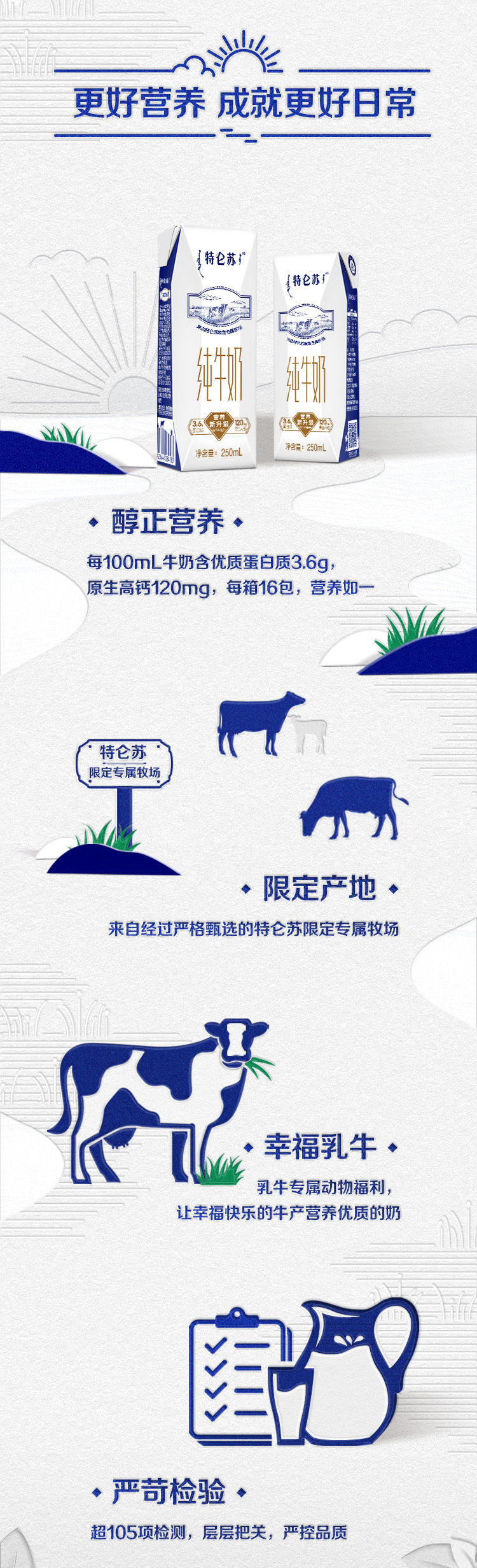 蒙牛 特仑苏 全脂纯牛奶 250ml*16盒 39.75元包邮（返20猫超卡） 值值值-买手聚集的地方