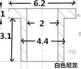 Spot pa6 nylon bush T flange abrasion resistant shaft sleeve screw seal insulating gasket Single-side plastic spacer