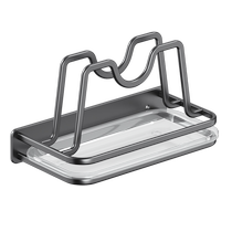 Pot lid rack no punching wall-mounted kitchen storage rack large chopping board placer home storage multi-layer chopping board rack