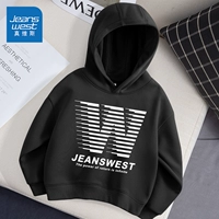 【Весенняя и осенняя капюшона】 Черные/J-линия буквы