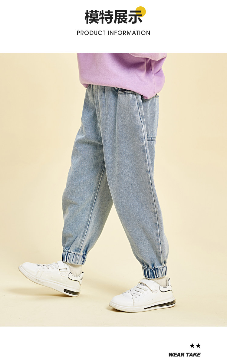 Осенние детские штаны, флисовые весенние спортивные джинсы, детская одежда jeanswest jnr./真维斯童装 