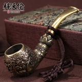 Карп резные дизайн ручной работы Традиционная сухой дымовой мешок Старый медный встроенный горшок творческий мужчина сигарета подарки подарки подарки