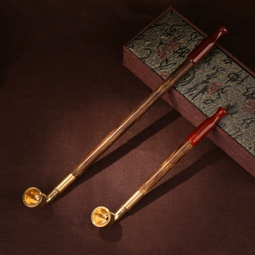 Мужская ониксовая старомодная медная небольшая дизайнерская курительная трубка ручной работы для пожилых людей, подарок на день рождения