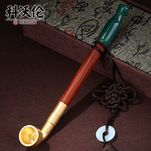 Мужская агатовая старомодная медная курительная трубка ручной работы, подарок на день рождения