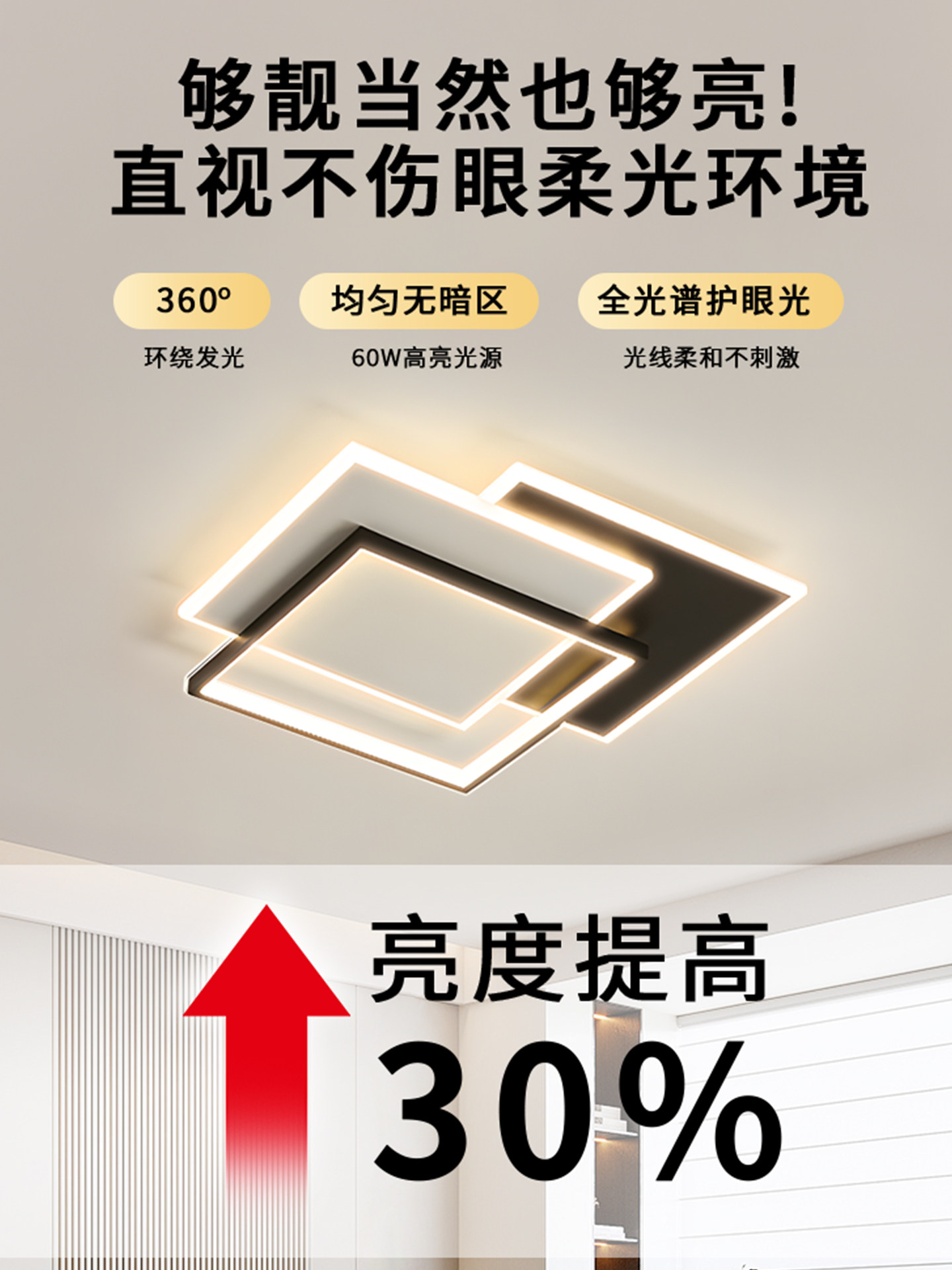 Bedroom Lamp, Ceiling Lamp, Led, Modern, Simple and Elegant, Home Master Bedroom Lamp, Nordic Minimalist Dining Room, Study Room Lighting Fixtures