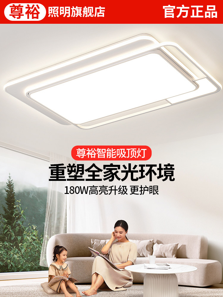 Living Room Main Light Atmospheric 2025 New Eye Protection Ceiling Light Modern Simple Zhongshan Lighting Whole House Package Combination