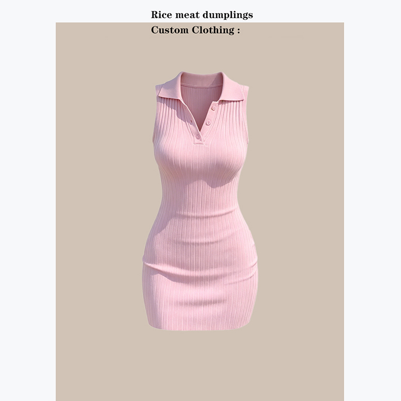 In Stock Now! Strawberry Gummy Summer Beauty Pure Desire Pink Lapel Sleeveless Tank Dress Bodycon Slow Travel Dress In Stock Now! Strawberry Gummy Summer Beauty Pure Desire Pink Lapel Sleeveless Tank Dress Bodycon Slow Travel Dress