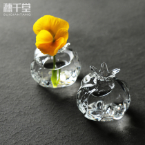 Suqiandang Mini small pomegranate dried flower vase Japanese hand-made flower decoration creative vase Glass crafts