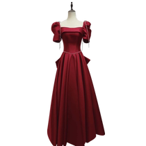 敬酒服新娘在逃公主平时可穿红色结婚订婚礼服女回门法式高级高端