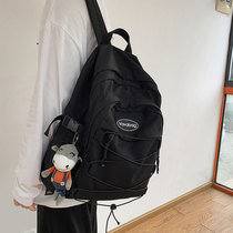 Double Shoulder Bag Tide Card Male Casual Junior High School Student High School Student School Girl Campus Couple Original Accommodation Large Capacity Backpack