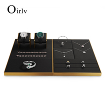 Light Luxury High-end Metal Big Card Counter Jewelry Show Show Ring Necklace Watches Display props