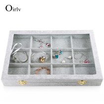 Dobaoni ice flannel jewelry storage box necklace pendant jewelry display box with cover ring