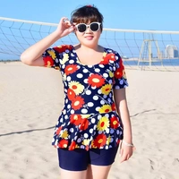 Kích thước cực lớn 200 pounds chất béo Bà già trung niên và cơ thể già áo tắm bảo thủ nữ võ sĩ lớn cộng với áo tắm tăng mỡ - Bộ đồ bơi hai mảnh đồ bơi 2 mảnh bé gái