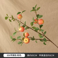 Розовые 6 голов яблоки и 1 филиал