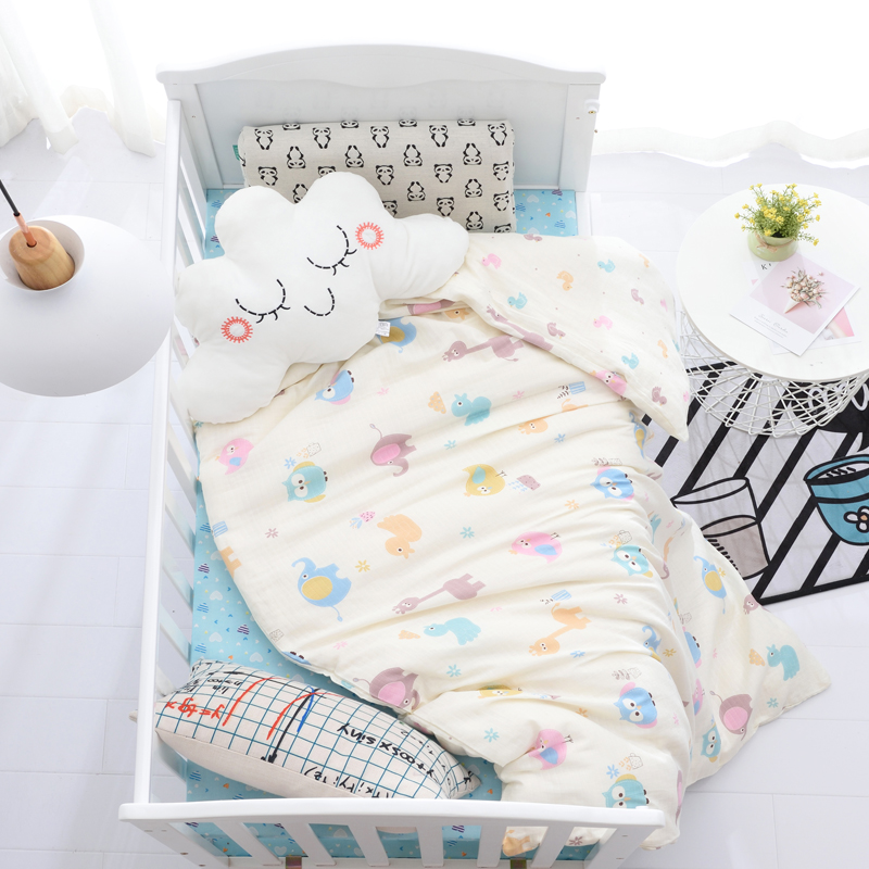 Baby baby soft cotton A double - deck gauze is covered with kindergarten children all cotton cartoon cover