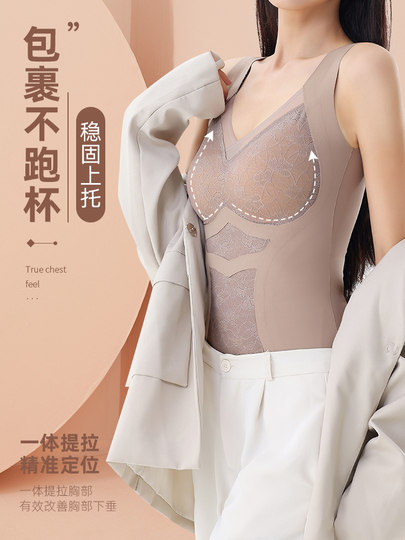 Shapewear-Weste für den Oberkörper, starke Bauchkontrolle, Herbst und Winter, plus samtwarmes, körperformendes Korsett-Oberteil