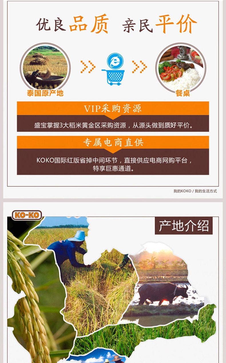 泰国原粮进口 KOKO 泰国香米 10斤 图1