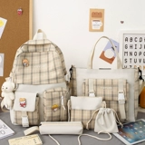 Школьный рюкзак, брендовая вместительная и большая сумка через плечо, в корейском стиле, для средней школы, простой и элегантный дизайн