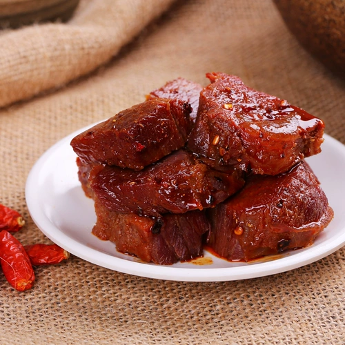 麦尚 Я не хвастаюсь говядиной, соусом из свиного побережья, тушеной говяжьей зерна, приготовленной на пищу, ингредиентов, 食 零 我 我 вакуумный пакет 500G