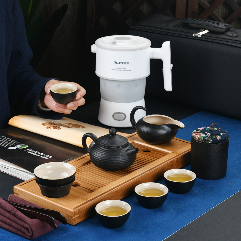 Xu ink is suing travel kung fu tea set with portable electric kettle can boil water household contracted business hotel