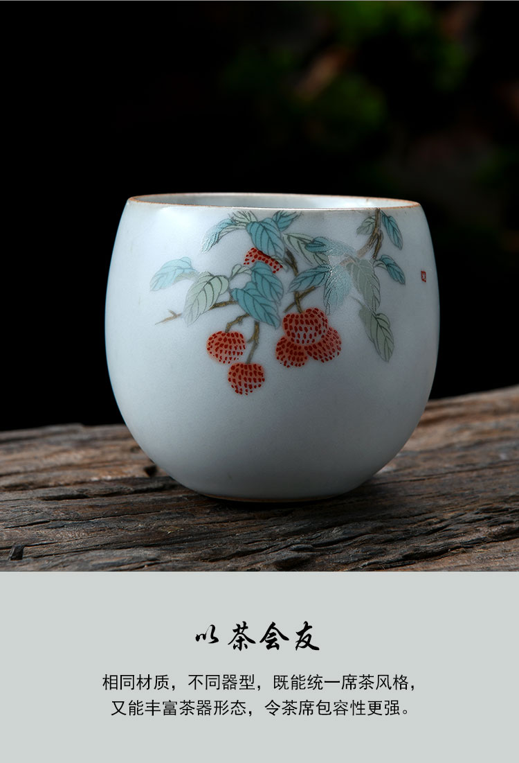 Xu ink sample tea cup archaize teacup cracked your up kung fu masters cup tea bowl of ceramic tea set single CPU personal cup
