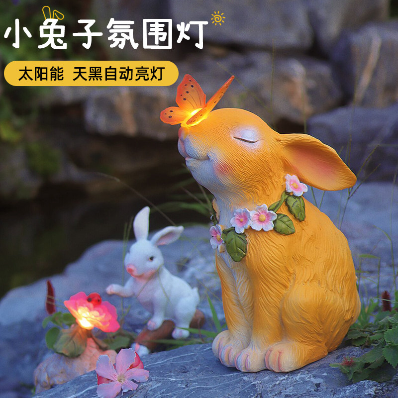 trụ đèn sân vườn năng lượng mặt trời Năng lượng mặt trời ngoài trời đèn sân vườn nhà ban công đèn trang trí làm vườn đồ trang trí động vật điêu khắc thỏ bãi cỏ đèn trụ đèn sân vườn năng lượng mặt trời đèn led sân vườn năng lượng mặt trời