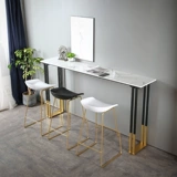 Нордический мраморный домашний стол, столик, стул и балкон на открытом воздухе на стене, Длинное винное бар с молочным чаем простой и высокий стол