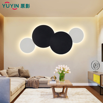Wall lamp round Net red bedside lamp shake sound with led bedroom living room Nordic simple modern creative combination