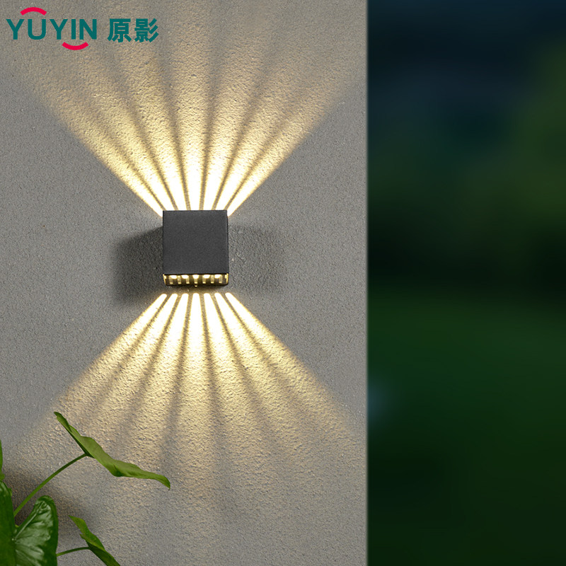 led double head outdoor wall light waterproof outdoor courtyard balcony aisle shop door wall washer light living room bedroom bedside