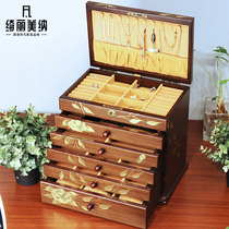 Qili Mena丨Creative design carved large-capacity jewelry cabinet wedding home gift multi-functional jewelry cabinet