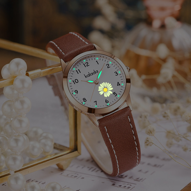 Student special watch junior high school female luminous waterproof test silent quartz watch without sound 2021 new