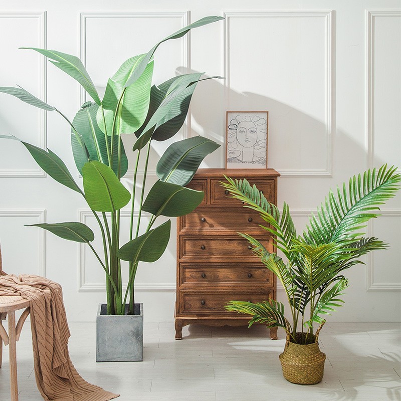 Large Nordic ins wind simulation plant decoration fake flower green plant potted ornament traveler banana scattered tail sunflower floor tree