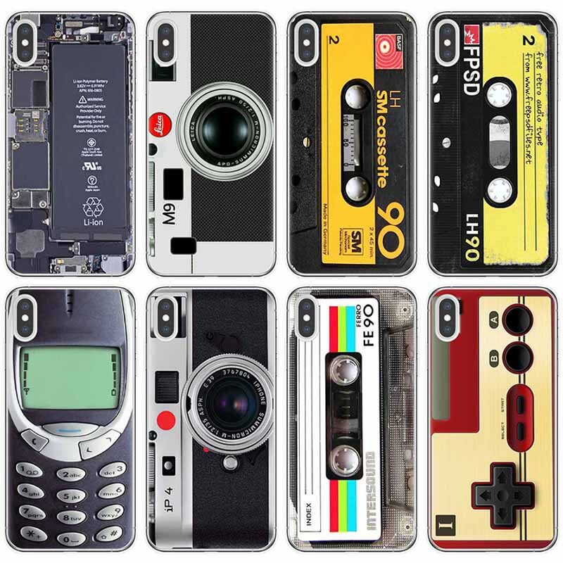 Suitable for iPhone 13 Personalized 14-Piece Disassembled Calculator Cassette Video Tape Camera Phone Case Apple 12/6/7 Suitable for iPhone 13 Personalized 14-Piece Disassembled Calculator Cassette Video Tape Camera Phone Case Apple 12/6/7