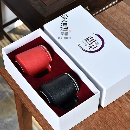 奚遇 Свадебные пары на чашке керамика красная чашка покрытие подарочной коробки для брака новичок водяной кубок DIY Custom