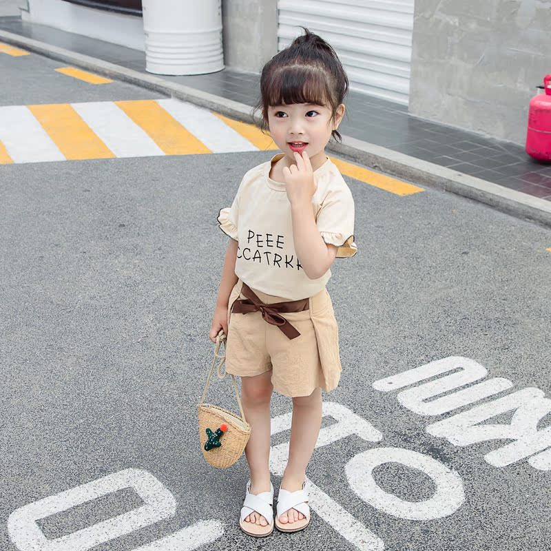 2019 bé gái tay ngắn 1 hè 0 hè 2 bé mặc 3 năm rưỡi phiên bản Hàn Quốc của bộ đồ thời trang nữ mới thủy triều cho bé - Phù hợp với trẻ em quần áo bé trai