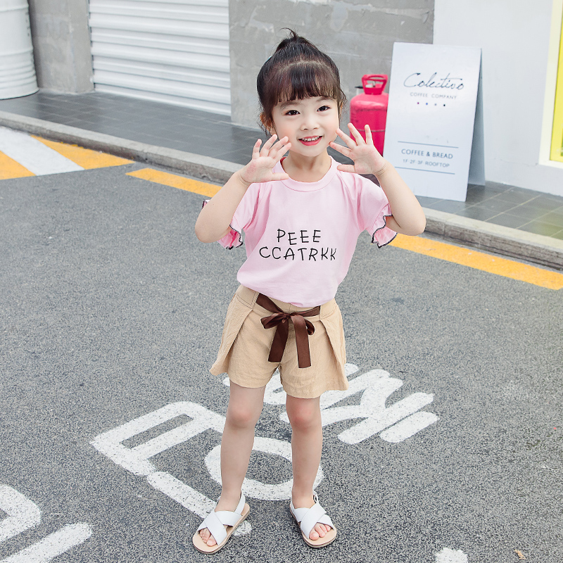 2019 bé gái tay ngắn 1 hè 0 hè 2 bé mặc 3 năm rưỡi phiên bản Hàn Quốc của bộ đồ thời trang nữ mới thủy triều cho bé - Phù hợp với trẻ em quần áo bé trai