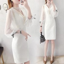 9 New womens spring clothes are very fairy French niche dresses two-piece temperament socialite small fragrant skirt