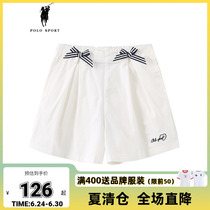 polo sport girl shorts 2022 summer new pint children trendy 100 lapped thin pants casual