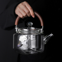 Electric pottery special cooking teapot with high temperature thicker glass steamer teapot double cooking teapot teapot