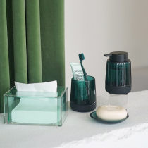 Gardenia bathroom wash set Mouthwash cup Hand sanitizer bottle Bathroom storage car tissue box Living room