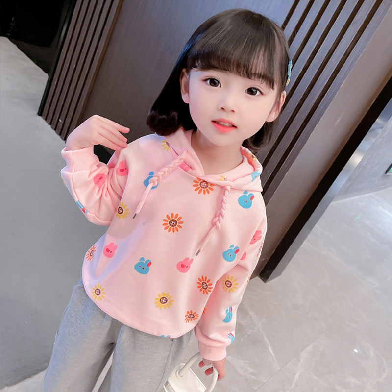 Girl's thin section thick cotton T spring autumn season children blouses women's blouses 2022 new foreign style clothes for children's spring and spring clothes