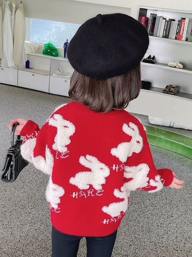 Демисезонный свитер, зимнее детское термобелье, детский утепленный красный трикотажный пуховик