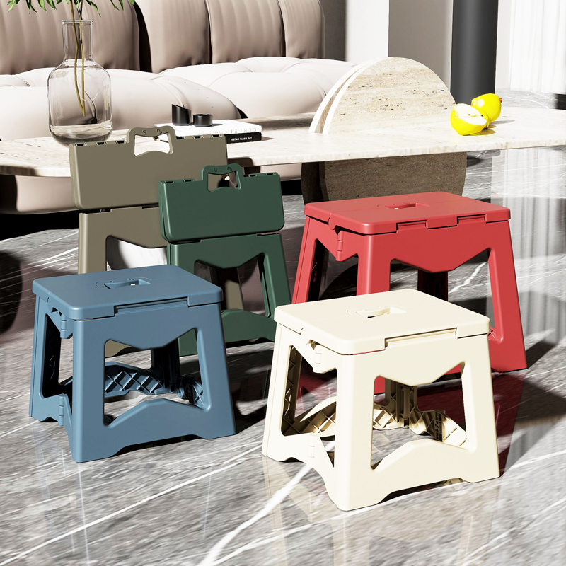 Folding small bench plastic containing stool outdoor portable matza Easy home Foldable chair Children's bathroom stool-Taobao