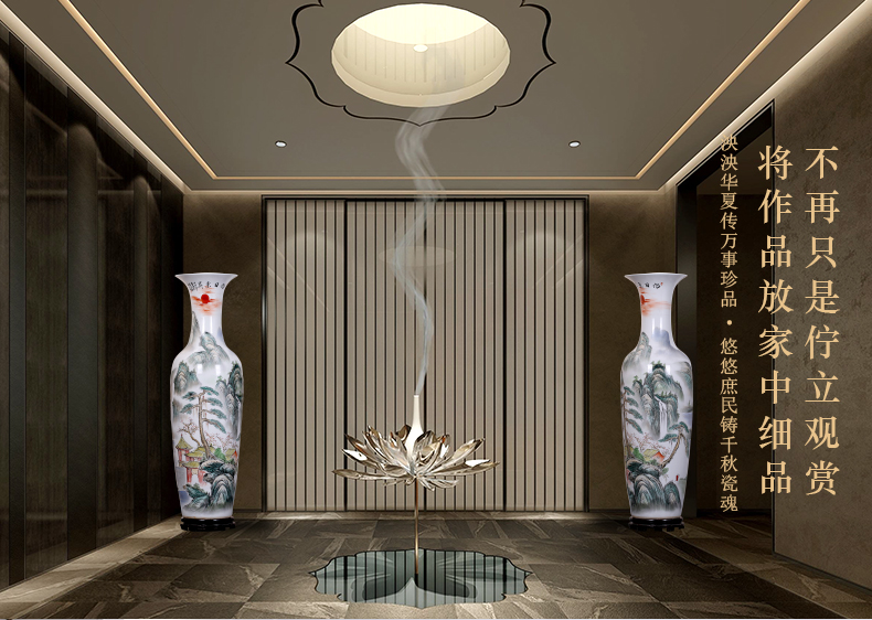 Jingdezhen sitting room of large vases, sun dongsheng hand - made porcelain decorations study hotel large furnishing articles