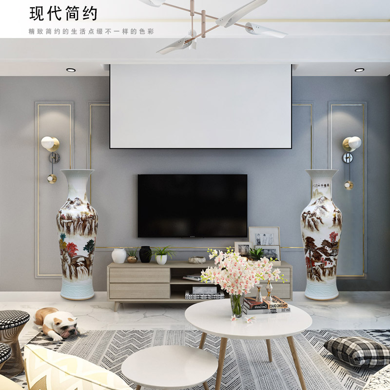 Jingdezhen ceramics hand - made splendid sunvo vase of large living room TV cabinet type furnishing articles ornaments