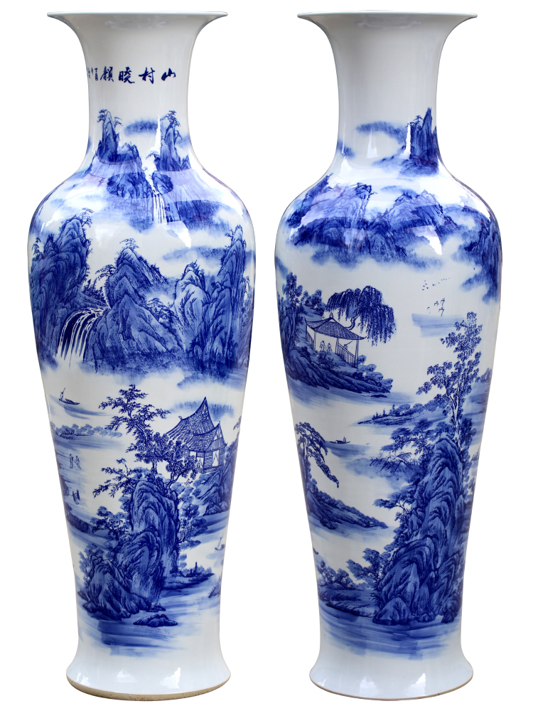 Jingdezhen landing big vase to heavy Chinese flower arranging vase interior contracted large creative household act the role ofing is tasted furnishing articles