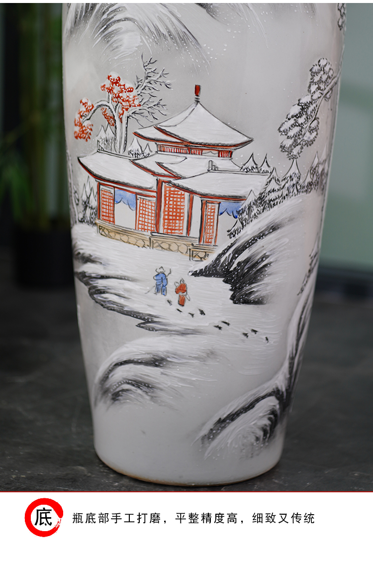 Jingdezhen ceramics hand - made snow figure of large vases, sitting room of TV ark type furnishing articles study decorations