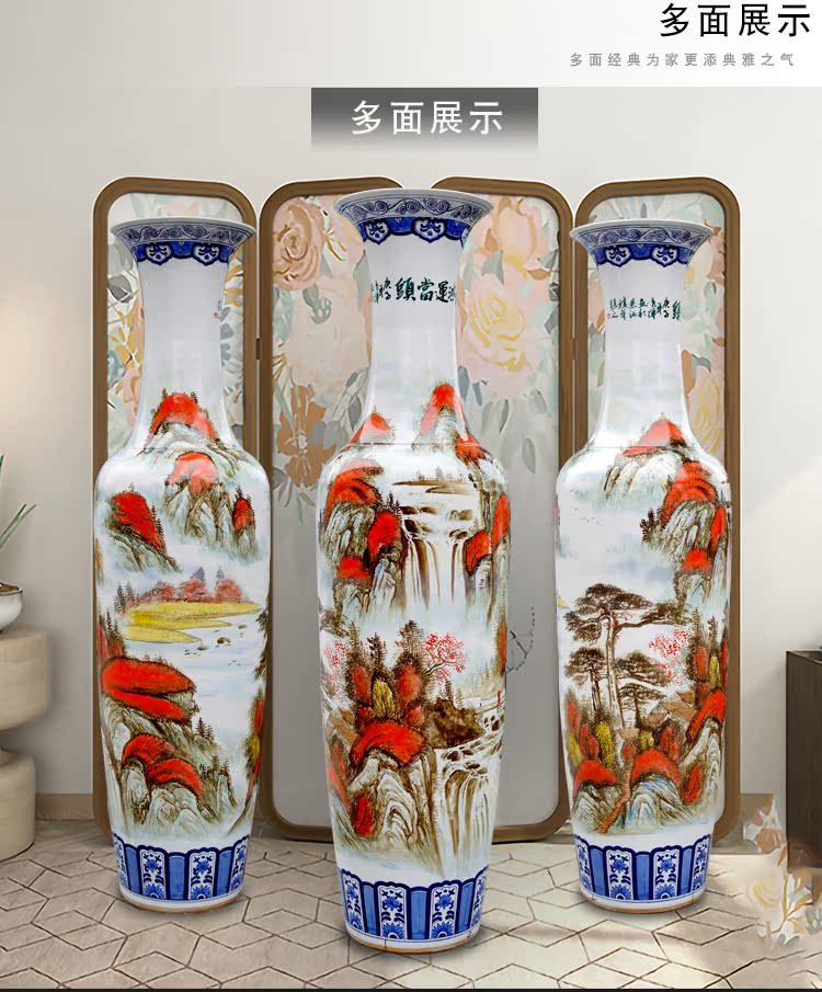 Jingdezhen ceramic hand - made luck of large vases, the sitting room the hotel lobby decorations opening gifts