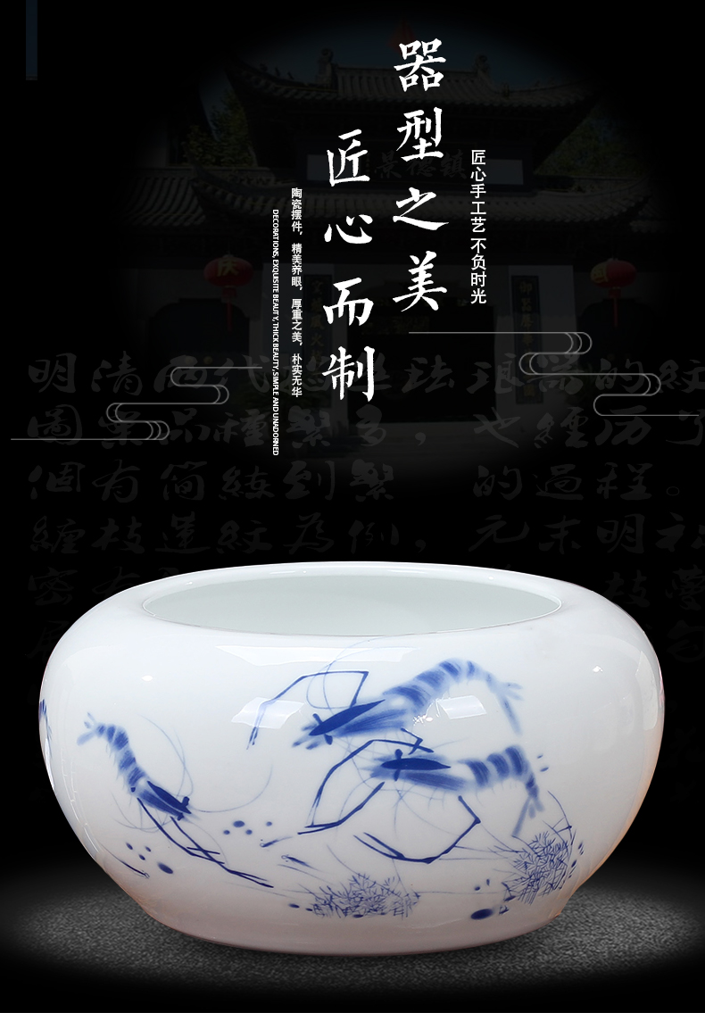 Jingdezhen ceramic mesa place to live in the sitting room is contracted four treasures of the study Chinese calligraphy writing brush washer study office supplies