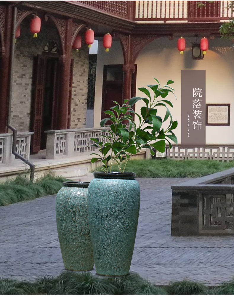 Jingdezhen ceramic vase furnishing articles of Chinese style restoring ancient ways POTS sitting room hotel decoration flower arranging dried flowers thick ceramic bottle